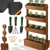 Hochbeet mit 4 Etagen Premium Blumenkasten