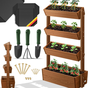 Hochbeet mit 4 Etagen Premium Blumenkasten
