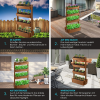 Hochbeet mit 4 Etagen Premium Blumenkasten – Bild 3